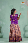 Purple Embroidery Designed Lantana Pattu Pavadai !!!