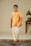 Boys Orange Cotton Kurta !!!