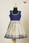 Blue Banaras Mughal Frock For Girls !!!