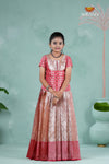 Red Spiral Tree Alpha Traditional Pavadai Sattai For Girls