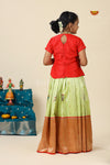 Diwali Collection - Green Paithani Rosella Traditional Pattu Pavadai !!!