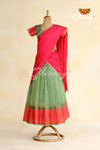 Green Yendhra Half Saree | Langa Lavani For Girls!!!