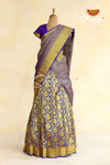 Blue Art Silk Half Saree | Langa Lavani Designs For Girls