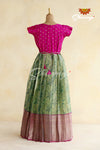 Green Pink Lilly Long Gown For Girls!!!