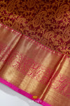 Brown Pattu Pavadai Unstitched Material For Kids !!!