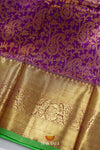 Brown Pattu Pavadai Unstitched Material For Kids !!!