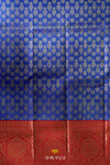 Blue Silk Pattu Pavadai Unstitched Material For Kids !!!