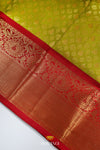 Green Silk Pattu Pavadai Unstitched Material For Kids !!!