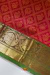 Red Silk Pattu Pavadai Unstitched Material For Kids !!!