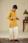 Boys Mustard Yellow Cotton Kurta !!!