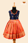 Orange Honey comb Frock For Kids !!!