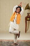 Mustard Boys Floral Nehru Jacket With Kurta Set !!!