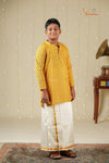 Boys Mustard Yellow Cotton Kurta !!!