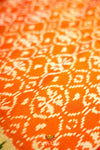 "Orange and Purple Pochampally silk saree Withikat weaves and Floralzari woven border !!!"