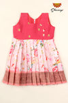 Baby Pink Digital Roja Baby Frock For Girls !!!