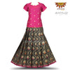 Grey Moroccan Floral Pattu Pavdai For Girls!!!