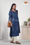 Navy Blue Ajrakh Salwar Sets for Women -AL47BU