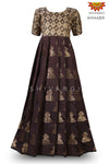 Girls Brown Tafetta Jimikki Long Gown