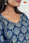 Indigo Ajrakh Block Print Salwar And Dupata for Women !!!