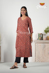 Maroon Ajrakh Block Print Salwar And Dupata for Women !!!