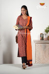 Maroon Ajrakh Block Print Salwar And Dupata for Women !!!