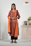 Maroon Ajrakh Block Print Salwar And Dupata for Women !!!