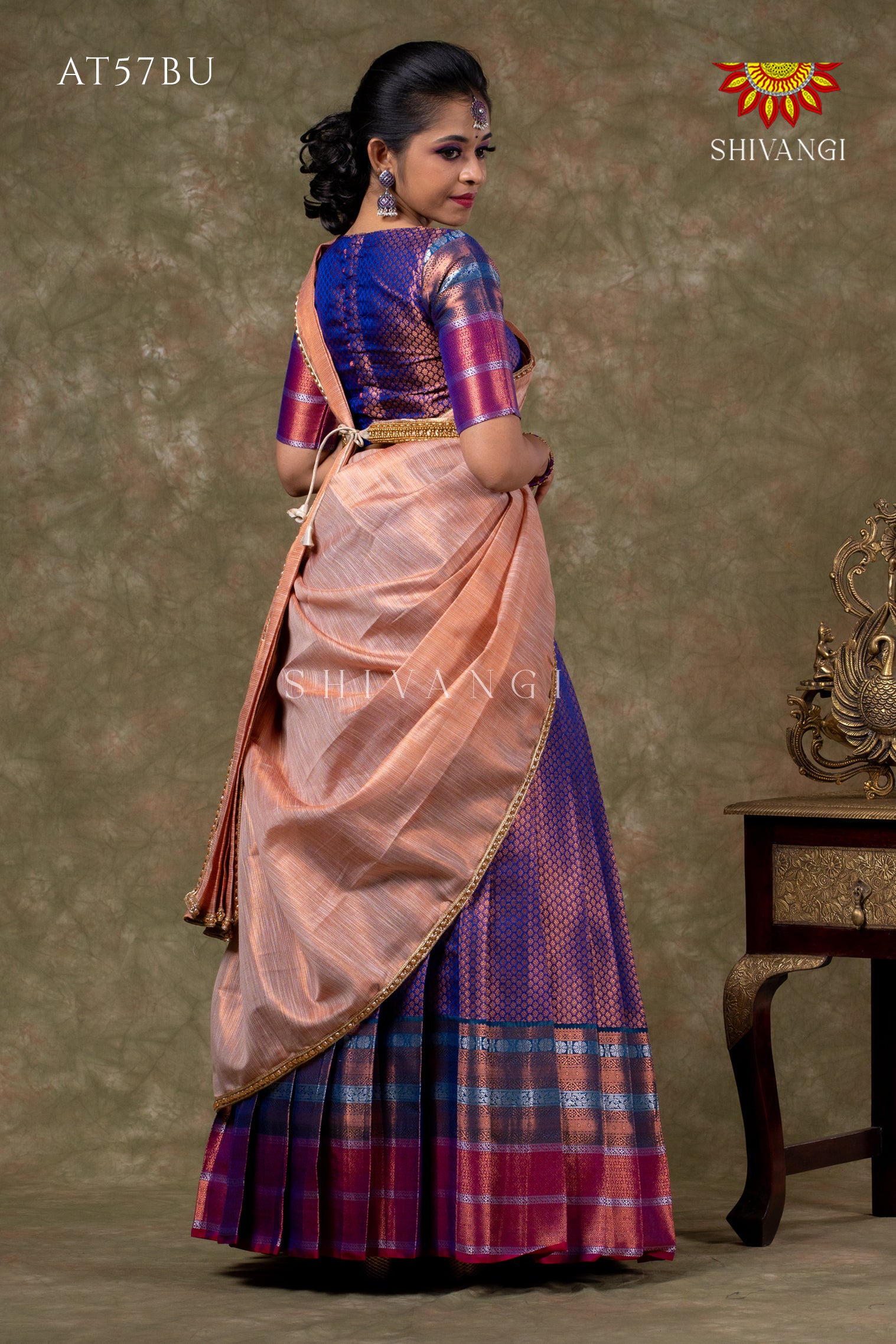 Half saree | Half saree lehenga, Half saree designs, Half saree