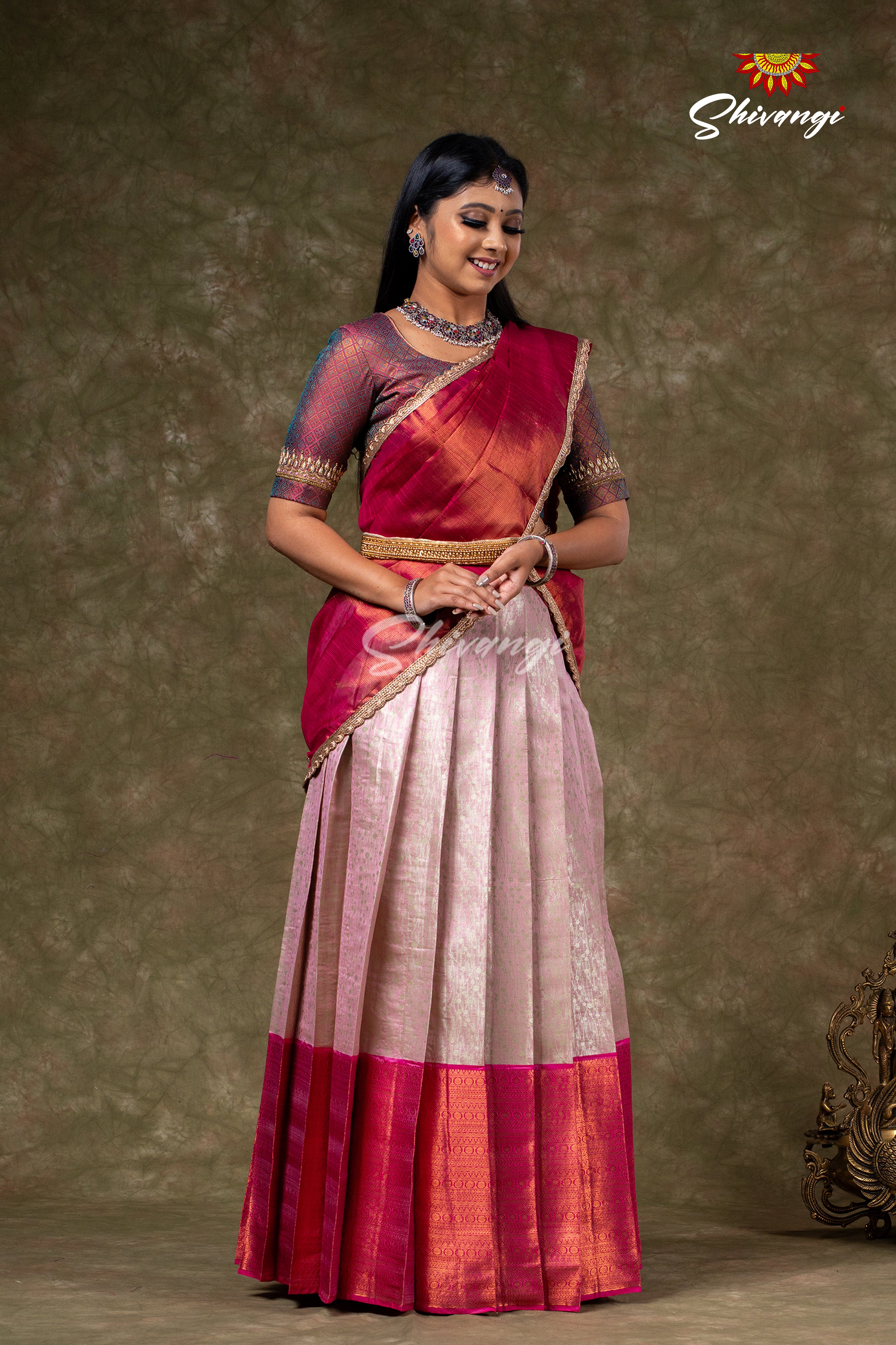 Designerkloth - New Model Pattu Half Sarees - Free shipping