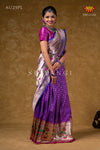 Classic Purple Silk Swan Half Saree For Festivel !!!