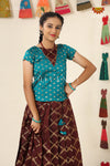 Brown Golden vector Pattu Pavadi For Girls !!!