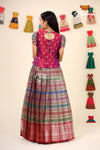 Green mountain Grey Pattu Pavadai For Girls - Festive Wear!!!