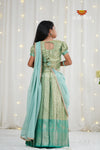 Festive Collection - Green Mango Scarlet Lehenga !!!