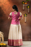 Onam Collection -Pink Smoky Wave Pattu Pavadai !!!