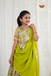 Festive Collection -Parrot Green Lantana Lehenga !!!