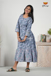 Grey Mulmul Cotton Kurti For Women - AX73MULC