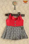 Girl Pink Black Tissue JKD Baby Frock 