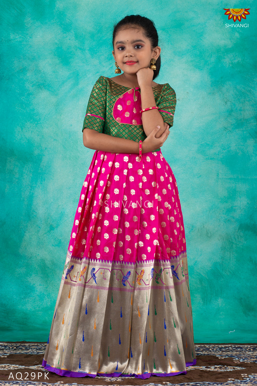 Grey printed Polyester kids-lehenga-choli - BETTY - 3168880