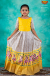 Patola Leheriya Long Gown Yellow !!!