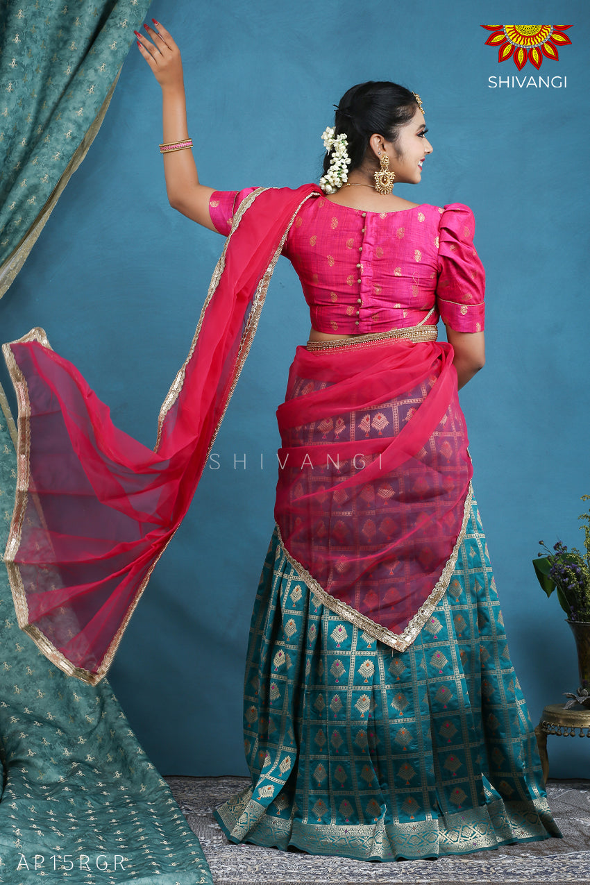 Tejaswi Madivada in Half Sarees – South India Fashion