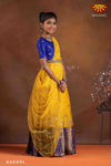 Girls Yellow Elephant Border Lehenga !!!